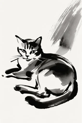 Dynamic Sumi-e Minimalism style reference image — zen aesthetic