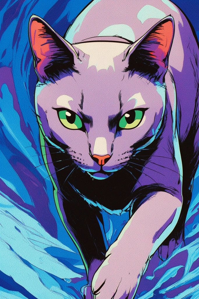 Neon Gritty Cyber-Graphic style AI image example 3