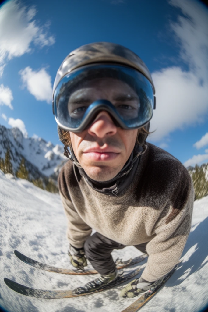 Dynamic Fisheye Streetwear style AI image example 2