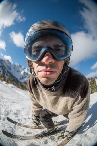 Dynamic Fisheye Streetwear style AI image example 2