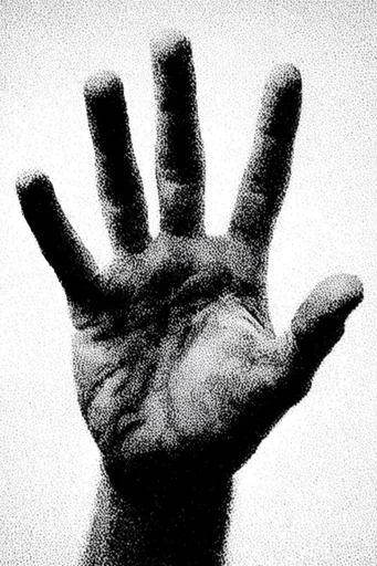 Raw Punk Analog style reference image — high-contrast black and white