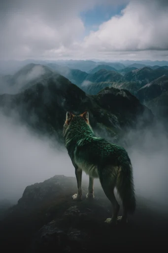 Cinematic Highland Solitude style reference image — low-hanging mist