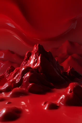 Monochromatic Crimson Surrealism style reference image — monochromatic crimson and black