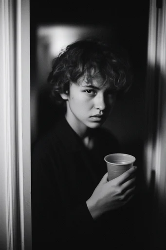 Intimate Chiaroscuro Noir style AI image example 4