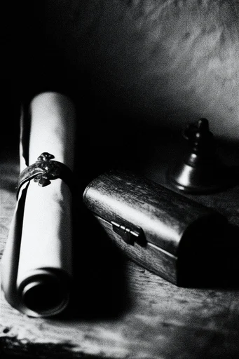 Gritty Monochromatic Noir style reference image — extreme chiaroscuro