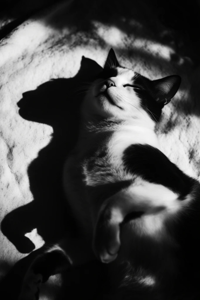 Monochrome Shadow Architecture style AI image example 3