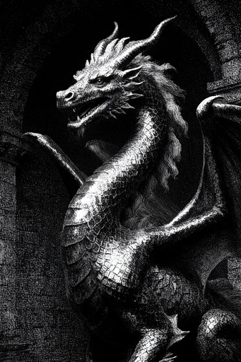 Textured Monochrome Noir style reference image — chiaroscuro lighting