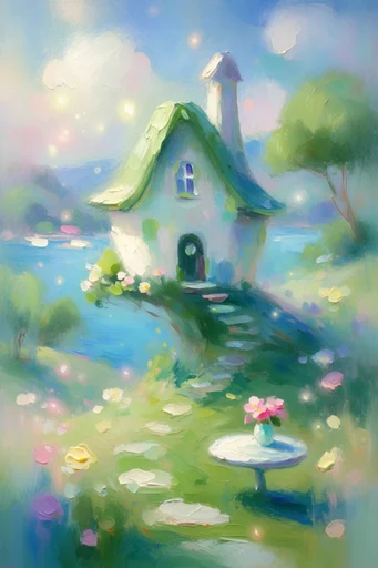 Ethereal Pastel Impressionism style reference image — textured painterly layers
