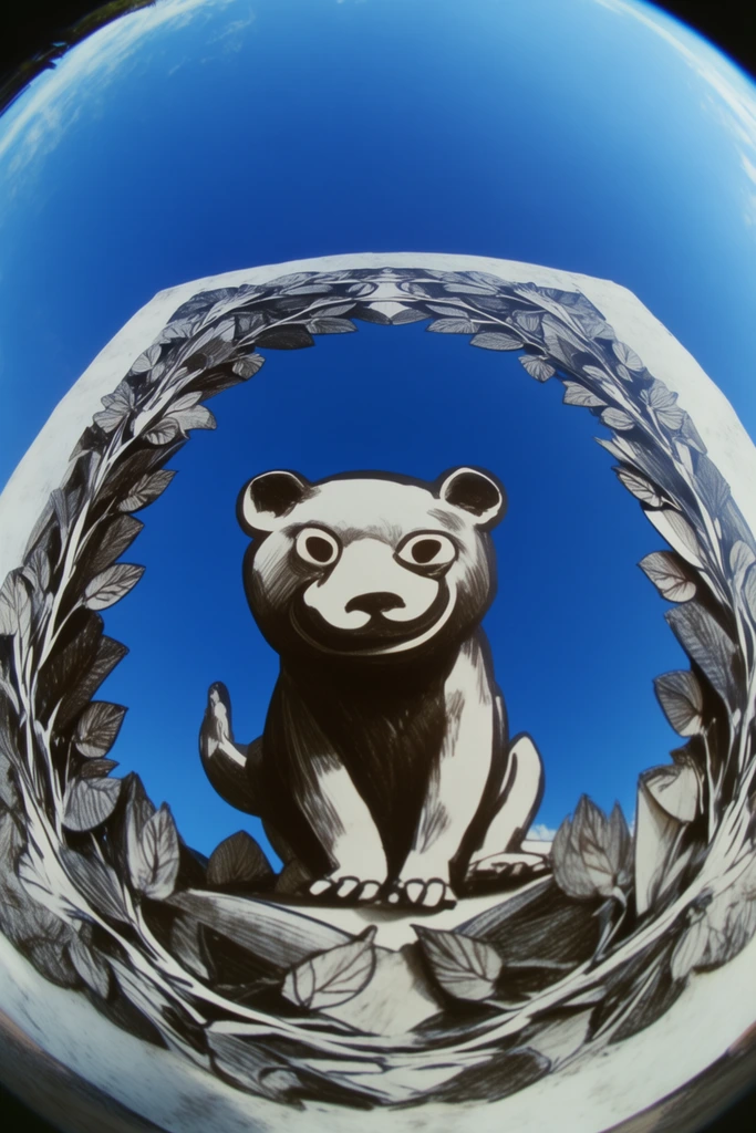 Dynamic Fisheye Streetwear style AI image example 3