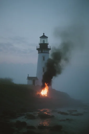 Cinematic Twilight Surrealism style reference image — analog film grain