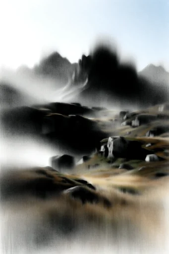 Ethereal Monochrome Abstraction style reference image — soft-focus pictorialism