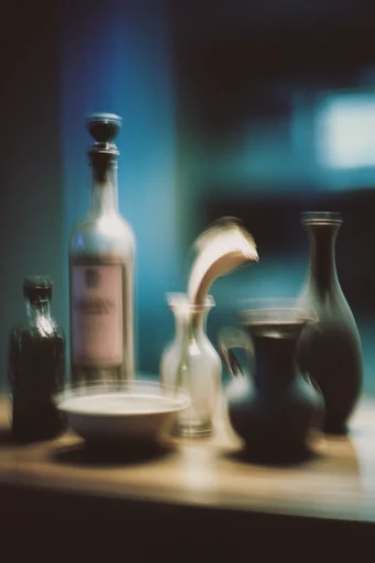 Nocturnal Cinematic Blur style reference image — analog film grain