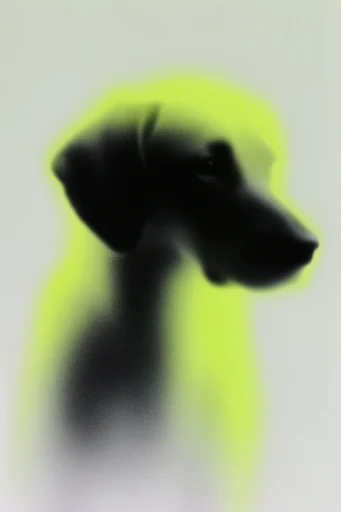 Radioactive Minimalist Blur style reference image — high contrast composition