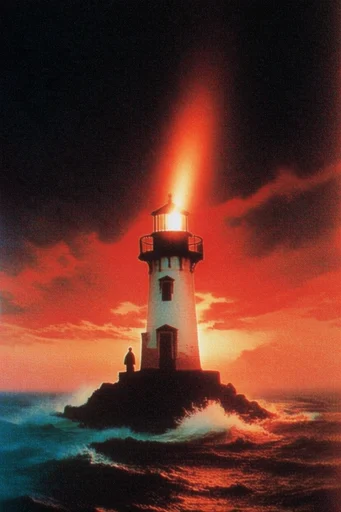 Analog Apocalyptic Radiance style reference image — apocalyptic night landscape