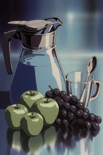 Cinematic Cyber-Noir Anime style reference image — high-contrast cel-shading