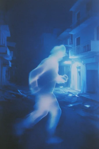 Ethereal Spectral Cyanotype style reference image — aura photography
