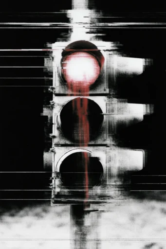 Haunting Monochrome Noir style reference image — analog film grain