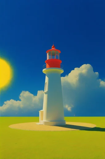 Surreal Minimalist Horizon style reference image — stark graphic shadows
