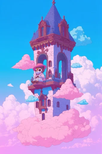Nostalgic Surreal Dreamscape style AI image example 3
