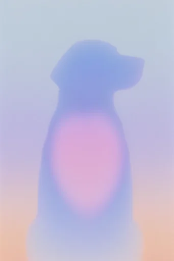 Ethereal Luminescent Gradient style reference image — fluid organic composition