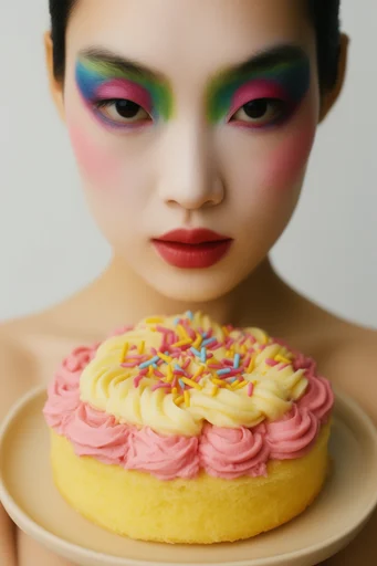 Visceral Macro Beauty style reference image — sculptural face paint