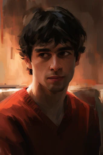 Gritty Painterly Chiaroscuro style reference image — faceted shading