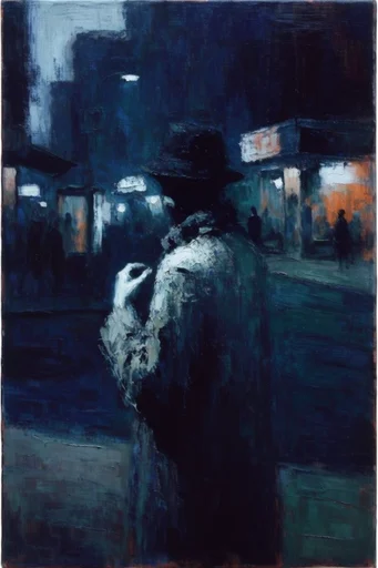 Nocturnal Bioluminescent Tonalism style reference image — moody tonalism