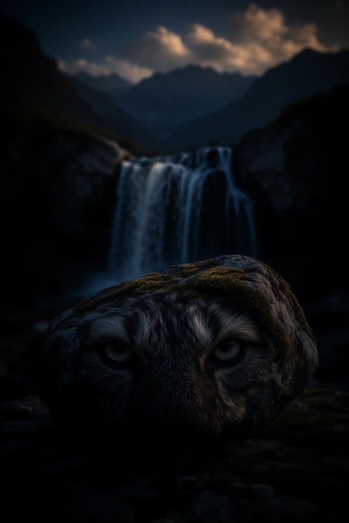 Nocturnal Chiaroscuro Portraits style AI image example 2