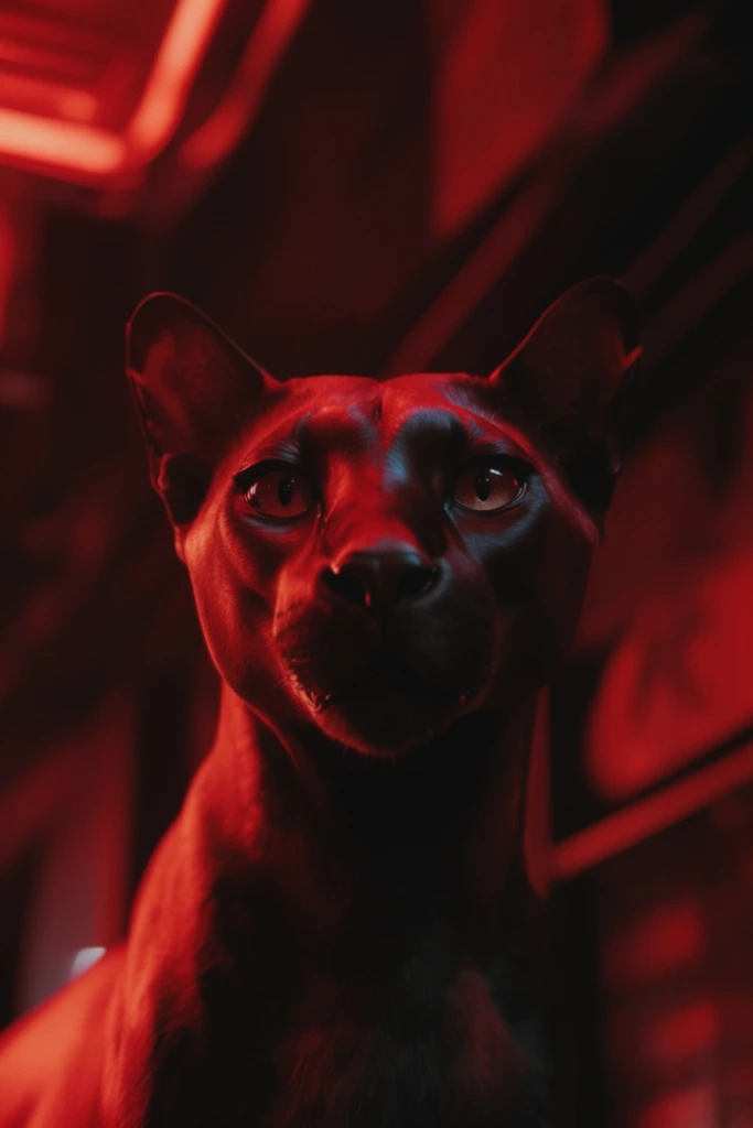 Crimson Cyber Noir style AI image example 3