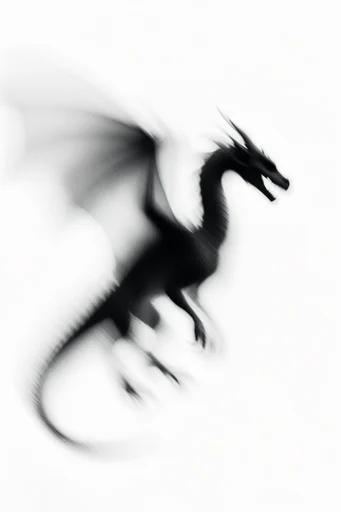 Kinetic Monochrome Minimalism style reference image — ethereal silhouette