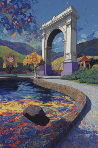 Ornate Graphic Maximalism style AI image example 2