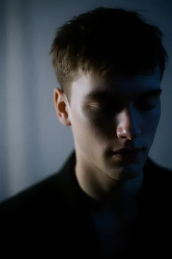 Cinematic Nocturnal Blur style reference image — deep blue shadows