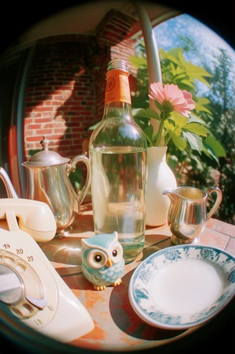 Dynamic Fisheye Nostalgia style reference image — low-angle candid photography