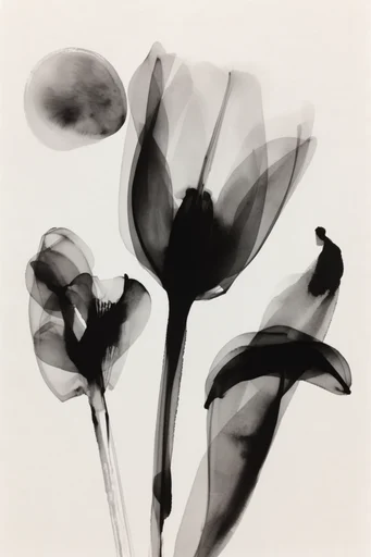 Ethereal Ink Minimalism style reference image — ink wash painting