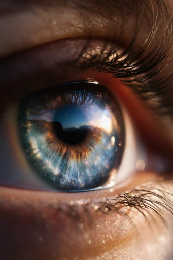 Luminescent Ocular Surrealism style reference image — bioluminescent iris