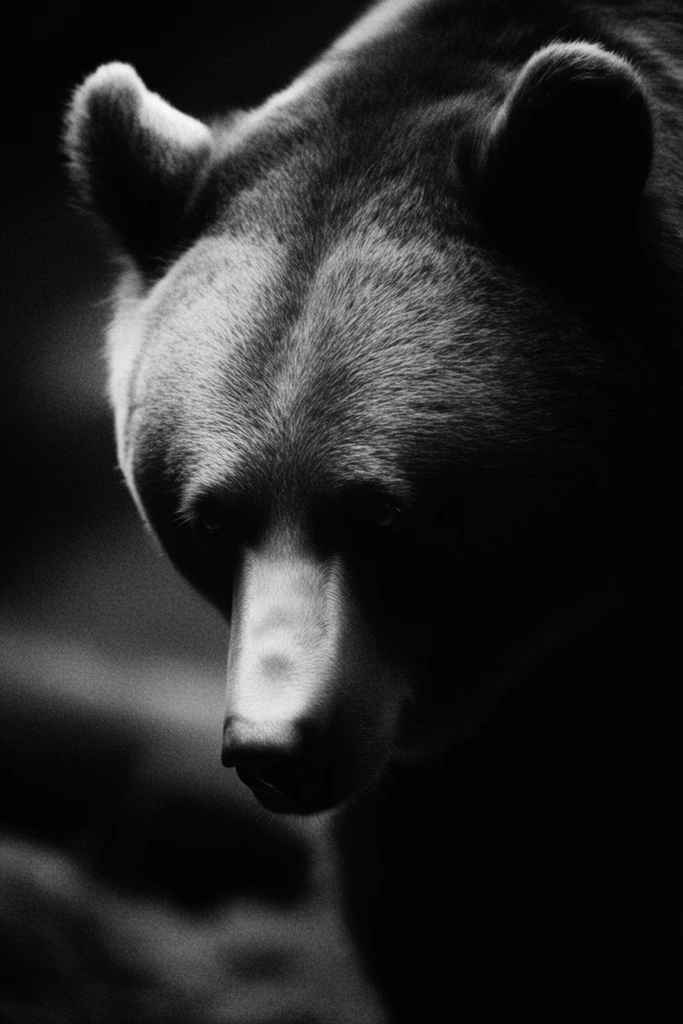 Cinematic Monochrome Surrealism style AI image example 3