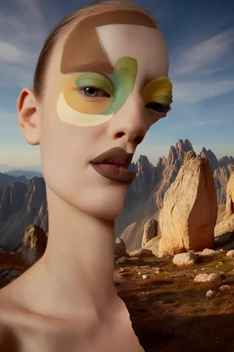 Visceral Macro Beauty style reference image — extreme macro beauty portrait