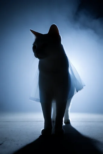 Translucent Bio-Luminary Etherealism style reference image — rim-lit silhouettes