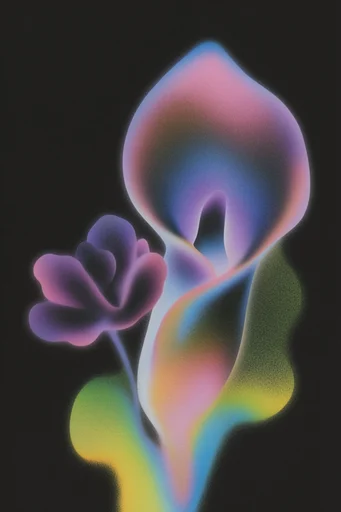 Chromatic Ethereal Grain style reference image — ethereal silhouette