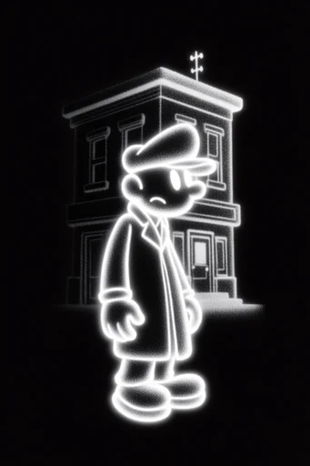 Spectral Stippled Noir style reference image — spectral bloom