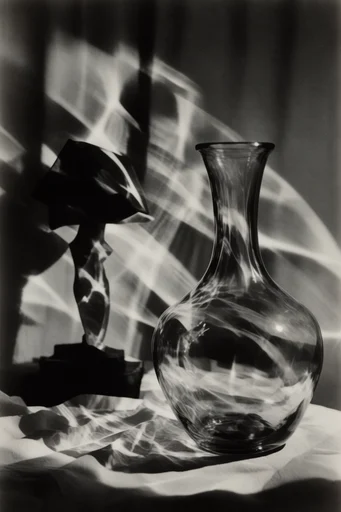 Avant-Garde Darkroom Noir style reference image — experimental darkroom technique