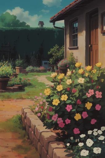 Nostalgic Hand-Drawn Anime style reference image — rich jewel tones
