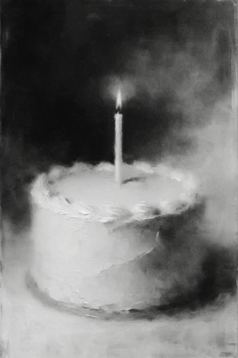 Spectral Chiaroscuro Noir style reference image — textured charcoal effect
