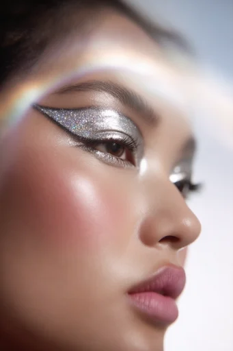 Luminous Cyber Glitz moodboard — generate AI images in this style