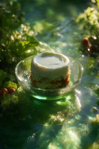 Luminous Prismatic Solarpunk style reference image — lush greenery