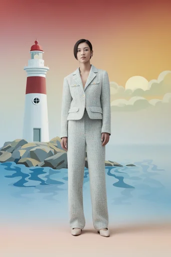 Refined Minimalist Pastel style reference image — high-end lookbook aesthetic