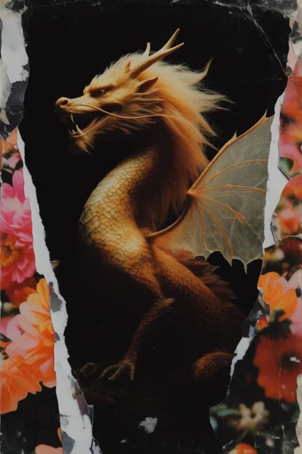 Cosmic Paper Surrealism style reference image — juxtaposed realities
