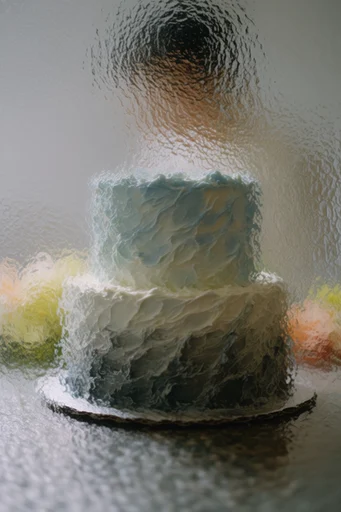 Textured Glass Abstraction style reference image — obscured silhouette