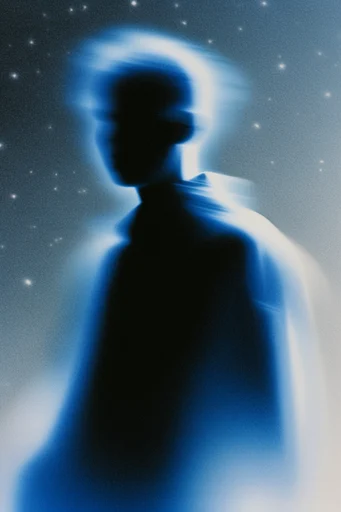 Nocturnal Cobalt Glitch moodboard — generate AI images in this style