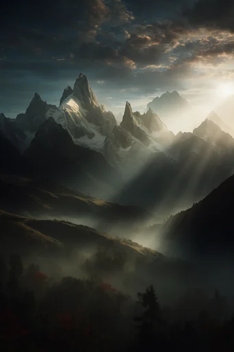 Ethereal Mystical Realism style reference image — crimson accents